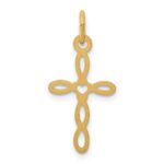 14K Loop with Center Heart Cross Charm - Image 4
