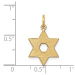 14K Laser Designed Star of David Charm - Image 3