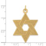 14K Laser Designed Star of David Pendant - Image 3