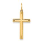 14K Laser Designed Cross Pendant