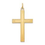 14K Laser Designed Cross Pendant