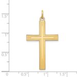 14K Laser Designed Cross Pendant - Image 3