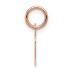 14k Rose Gold Plain .013 Gauge Engraveable Heart 11x9mm Disc Charm - Image 2
