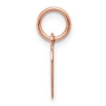 14k Rose Gold Plain .011 Gauge Engraveable Heart 12x10mm Disc Charm - Image 2