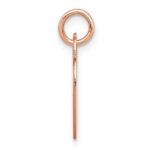 14k Rose Gold Plain .018 Gauge Medium Engraveable Heart 19x15mm Disc Charm - Image 2