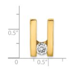 14k Complete A 5.25mm Diamond Slide Fits up to 6mm Regular/Fancy/Reversible Omega - Image 4