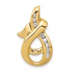 14k Peg-set A Diamond Semi-Mount Slide Fits up to 6mm Regular/8mm Fancy or Reversible Omega - Image 4