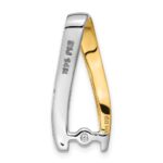 14k Two-tone Peg-Set AA Diamond Semi-Mount Slide Fits up to 6mm Regular/8mm Fancy or Reversible Omega - Image 3