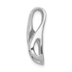 14k White Gold 5/8 carat Lab Grown Diamond VS/SI+ G+ Round Complete Chain Slide Pendant - Image 2