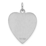 Sterling Silver RH-pltd Engraveable Enamel Sm.Heart Medical Pendant - Image 3