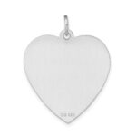 Sterling Silver RH-pltd Engraveable Enamel Lg.Heart Medical Pendant - Image 3