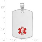 Sterling Silver Rhodium-plated Medical Jewelry Pendant - Image 4