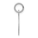 14k White Gold Plain with Grooved Edge .011 Gauge Round Engravable 13mm Disc Charm - Image 2