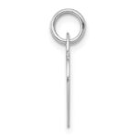 14k White Gold Plain .013 Gauge Engravable Heart 15x12mm Disc Charm - Image 2