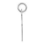 14k White Gold Plain .013 Gauge Engravable Heart 22x18mm Disc Charm - Image 2