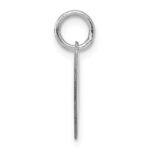 14K White Gold Plain .035 Gauge Engravable Heart 15x14mm Disc Charm - Image 2