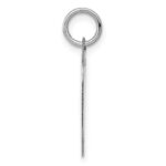 14K White Gold Plain .018 Gauge Engravable Heart 20x18mm Disc Charm - Image 2