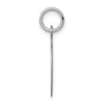 14k White Gold Plain .013 Gauge Round Engravable 15mm Disc Charm - Image 2