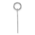 14k White Gold Plain .013 Gauge Engravable Heart 17.16.5mm Disc Charm - Image 2