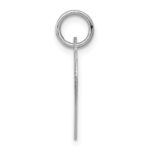 14k White Gold Plain .011 Gauge Engraveable Heart 16x18mm Disc Charm - Image 2