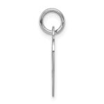 14k White Gold Plain .018 Gauge Engraveable Heart 18x19mm Disc Charm - Image 2