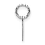 14k White Gold Plain .013 Gauge Round Engravable 7.5mm Disc Charm - Image 2