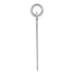 14k White Gold Plain .027 Gauge Rectangular Engravable 26x12mm Disc Charm - Image 2