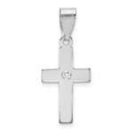 14k White Gold .01 carat Diamond Cross Pendant