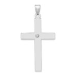 14k White Gold .03 carat Diamond Cross Pendant