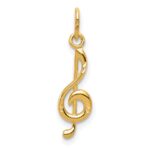 14K Treble Clef Pendant