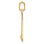 14K Diamond-cut Baseball Bats and Ball Pendant - Image 2