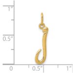 14k Yellow Gold Letter J Initial Charm - Image 4