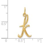 14k Yellow Gold Letter K Initial Charm - Image 4