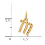 14k Yellow Gold Letter M Initial Charm - Image 4