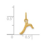 14k Yellow Gold Letter R Initial Charm - Image 4