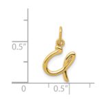 14k Yellow Gold Letter U Initial Charm - Image 4