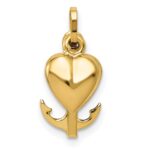 14K Polished Moveable Heart/Cross/Anchor Pendant - Image 4