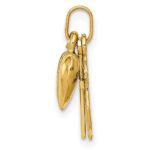 14K Polished Moveable Heart/Cross/Anchor Pendant - Image 5