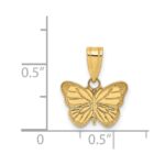 14k Laser Cut Butterfly Charm - Image 3
