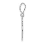 14K White Gold Swirl Heart Pendant - Image 2