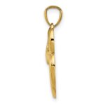 14k Polished Cut-out Owl Pendant - Image 2