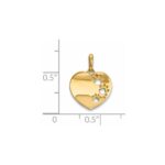 14k Childrens Heart with Pawprints Pendant - Image 2