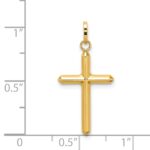 14k Polished Hollow Latin Cross Charm - Image 3