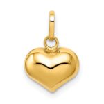 14k Polished Puffed Heart Charm