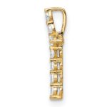 14K CZ Cross Pendant Chain Slide - Image 2