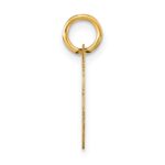 14k Polished Black Enamel Letter B Initial Disk Charm - Image 2