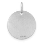 14kw Polished Black Enamel Letter G Initial Disk Charm - Image 4