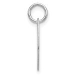 14kw Polished Black Enamel Letter L Initial Disk Charm - Image 2