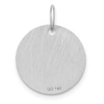 14kw Polished Black Enamel Letter L Initial Disk Charm - Image 4