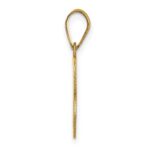 14k Polished Etched Letter B Initial Pendant - Image 2